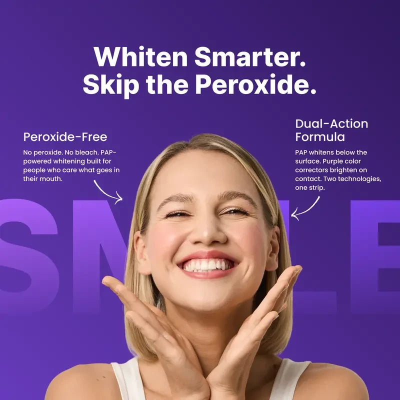 Peroxide-Free Purple Teeth Whitening Strips