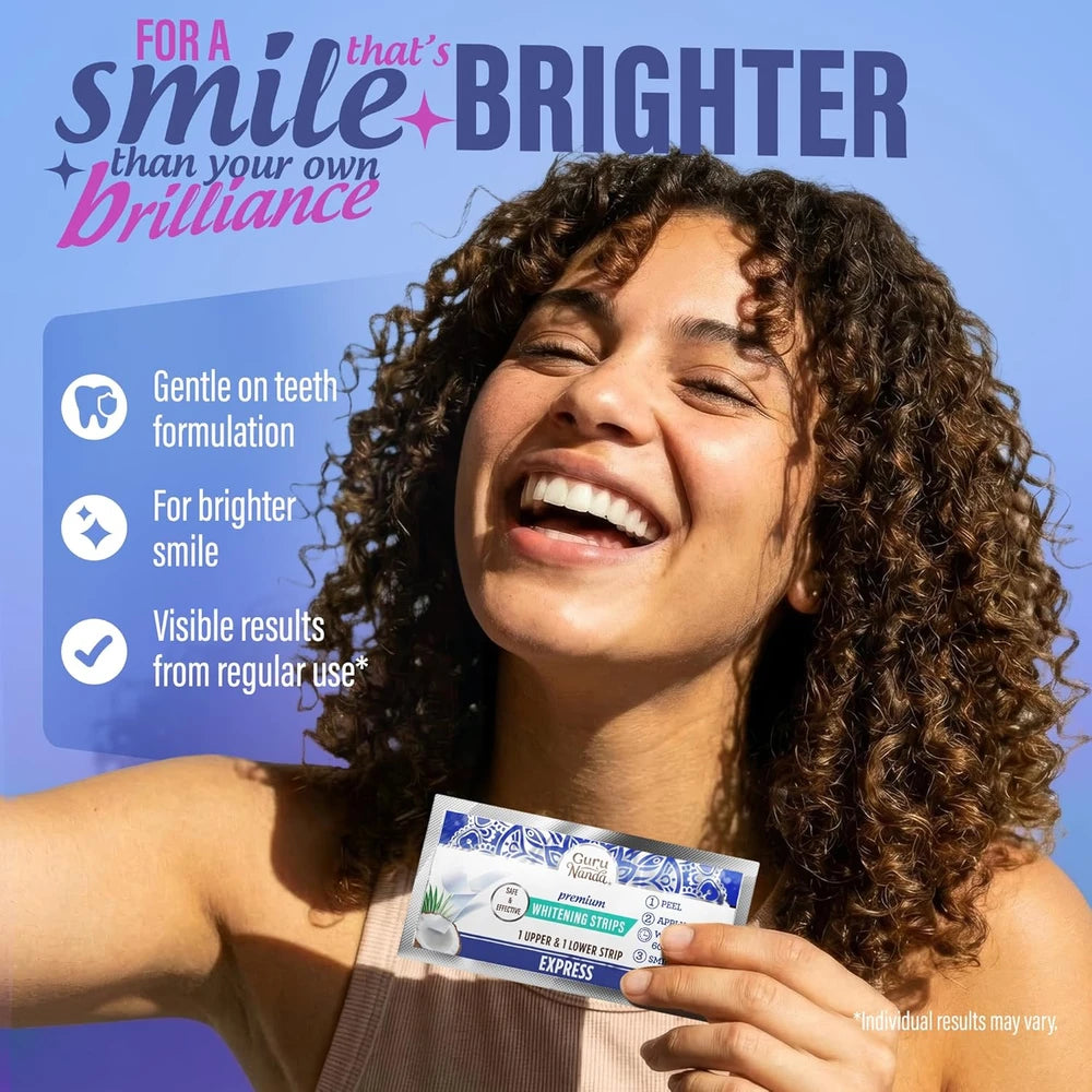 GuruNanda Teeth Whitening Strips – Professional-Grade Whitening at Home