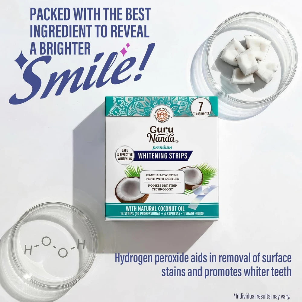 GuruNanda Teeth Whitening Strips – Professional-Grade Whitening at Home