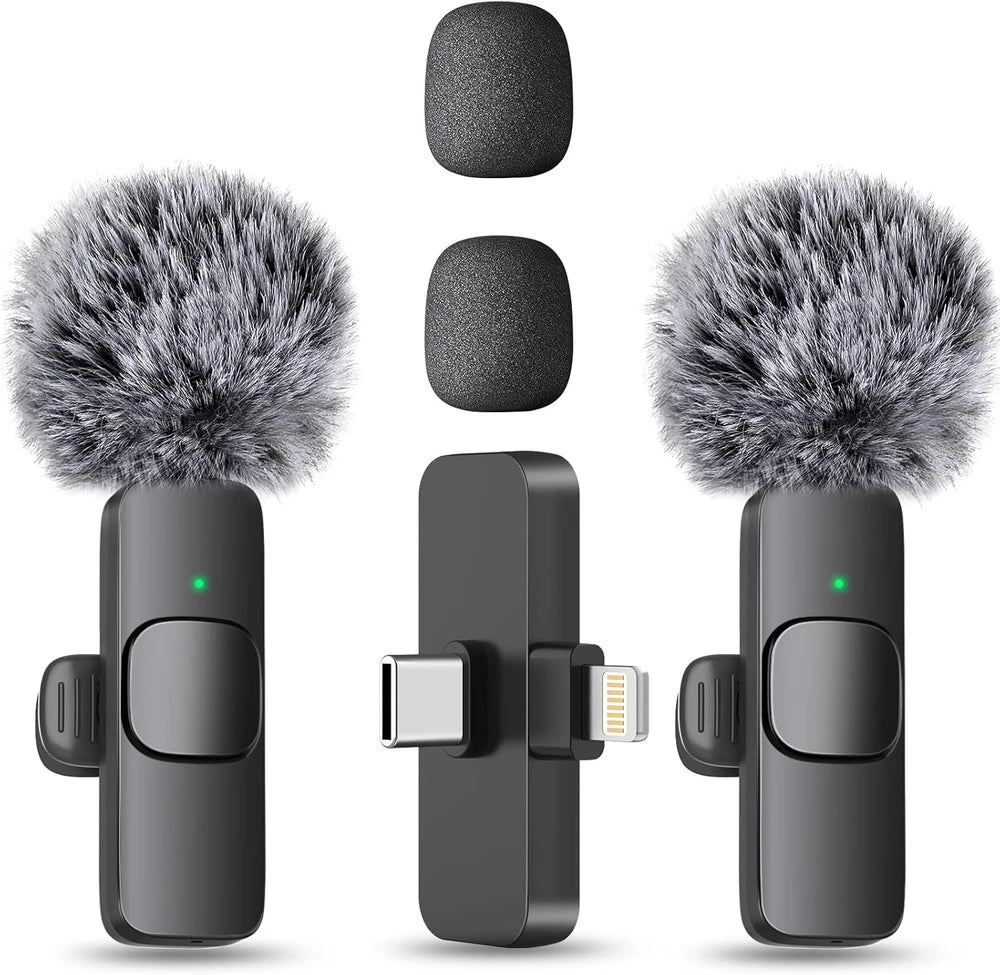 Wireless Lavalier Microphone – Clip-On Mic for iPhone, Android & Content Creators