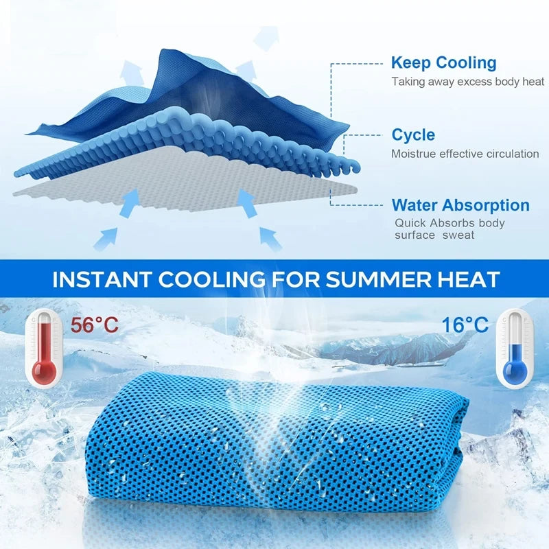 Quick-Drying Sports Cooling Towel – Instant Relief for Workouts & Outdoor Activities