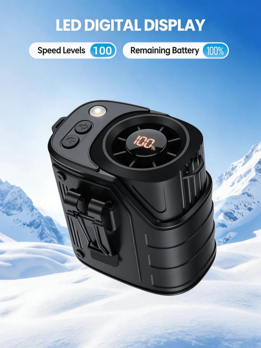 2026 New Waist Portable Fan,Handheld Neck Mini Desktop Fan,Emergency Power Bank Function,5000mAh 10H Long Lasting,100 Speed Adjustable,LED Flashlight&SOS Light,Type-C Rechargeable Ultra Quiet Fan For Camping Outdoor Work Travel Dorm Truck Ideal Gift