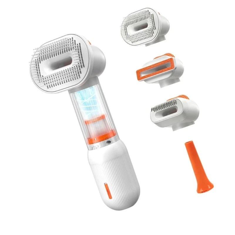 4-in-1 Pet Grooming Brush – Cordless Deshedding for Dogs & Cats