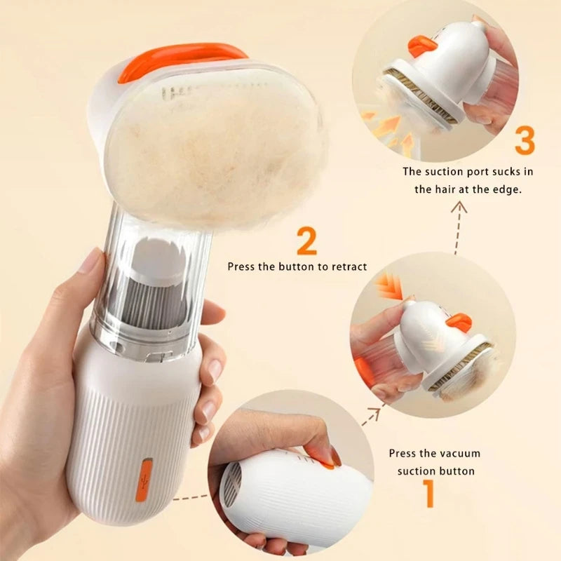4-in-1 Pet Grooming Brush – Cordless Deshedding for Dogs & Cats