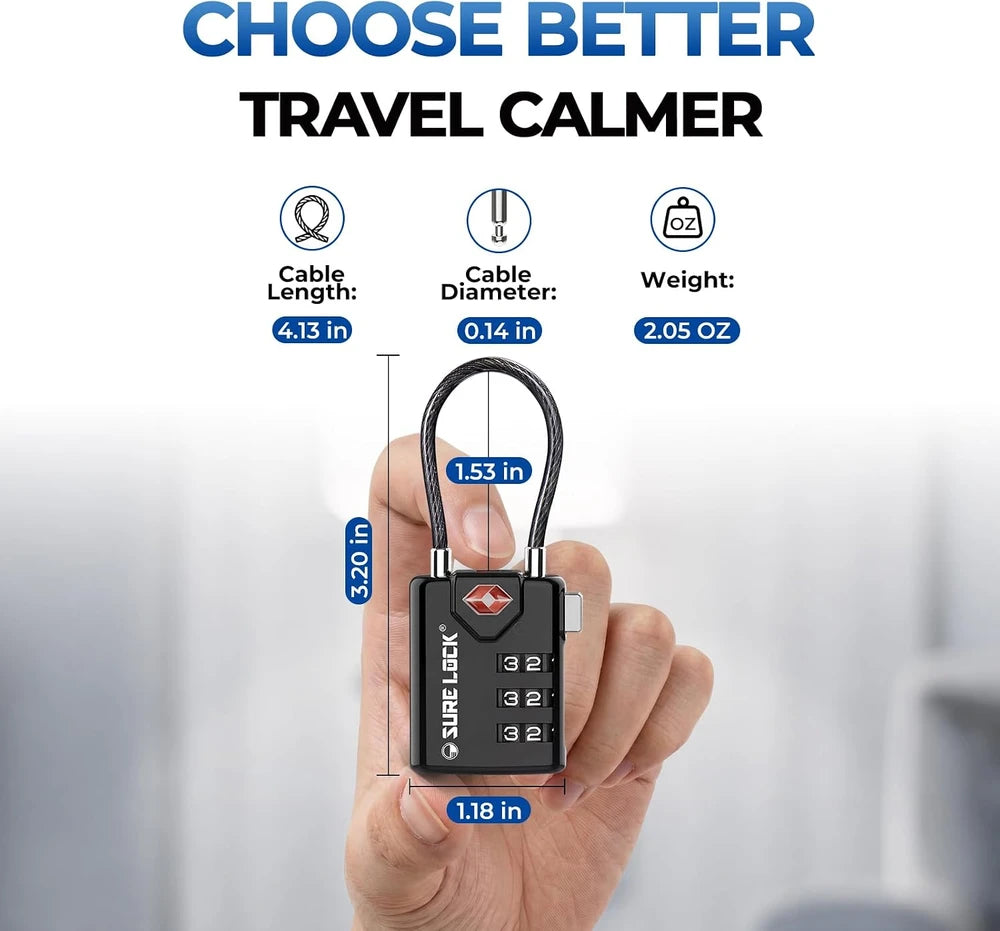 Sure Lock TSA Approved Luggage Locks – Secure Your Bags with Confidence