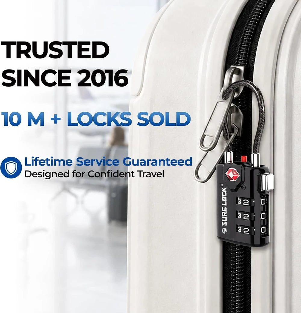 Sure Lock TSA Approved Luggage Locks – Secure Your Bags with Confidence