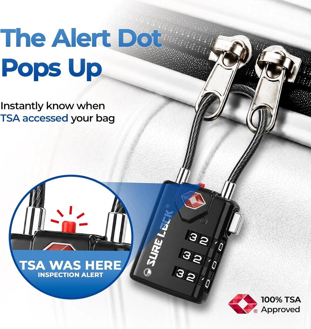 Sure Lock TSA Approved Luggage Locks – Secure Your Bags with Confidence
