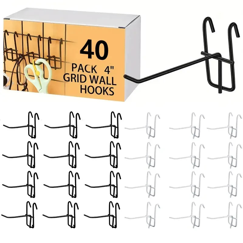 Metal Grid Wall Pegboard Hooks – Maximize Your Wall Space & Stay Organized