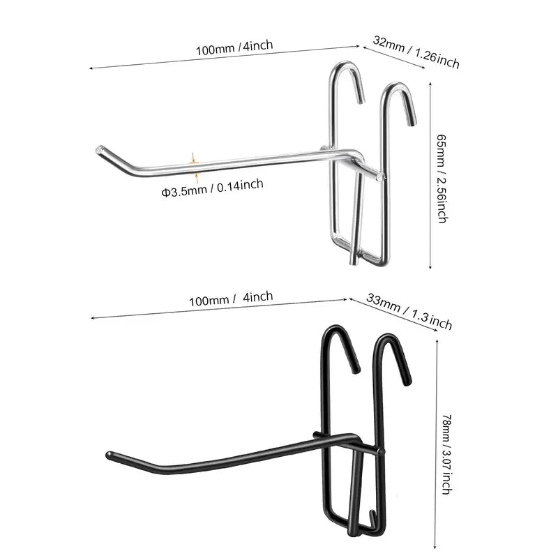 Metal Grid Wall Pegboard Hooks – Maximize Your Wall Space & Stay Organized