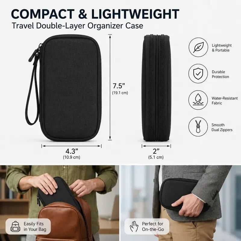 Waterproof Travel Cable Organizer Pouch – Keep Every Cord in Its Place