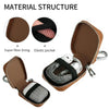 PU Leather Zippered Earbud Case – Tangle-Free Protection for Wired Earphones