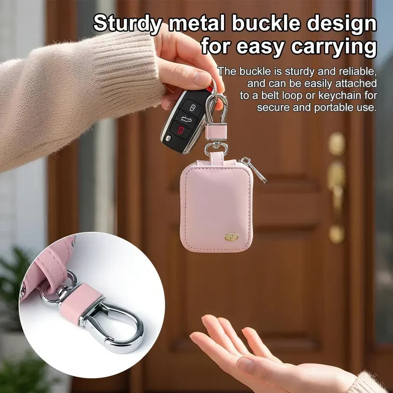 PU Leather Zippered Earbud Case – Tangle-Free Protection for Wired Earphones