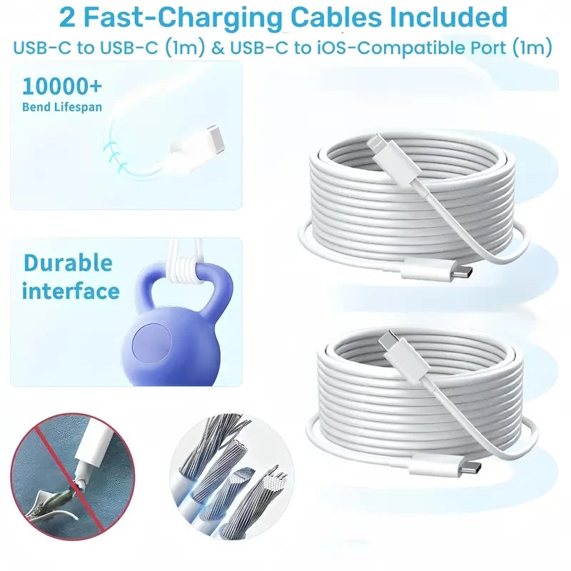 Portable Wireless Power Bank Kit – Charger, Earbuds & Cables Included