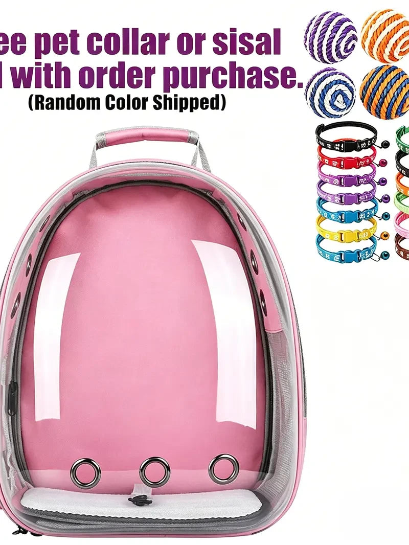 Transparent Space Capsule Pet Backpack – Stress-Free Travel for Cats & Small Dogs
