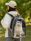 Transparent Space Capsule Pet Backpack – Stress-Free Travel for Cats & Small Dogs