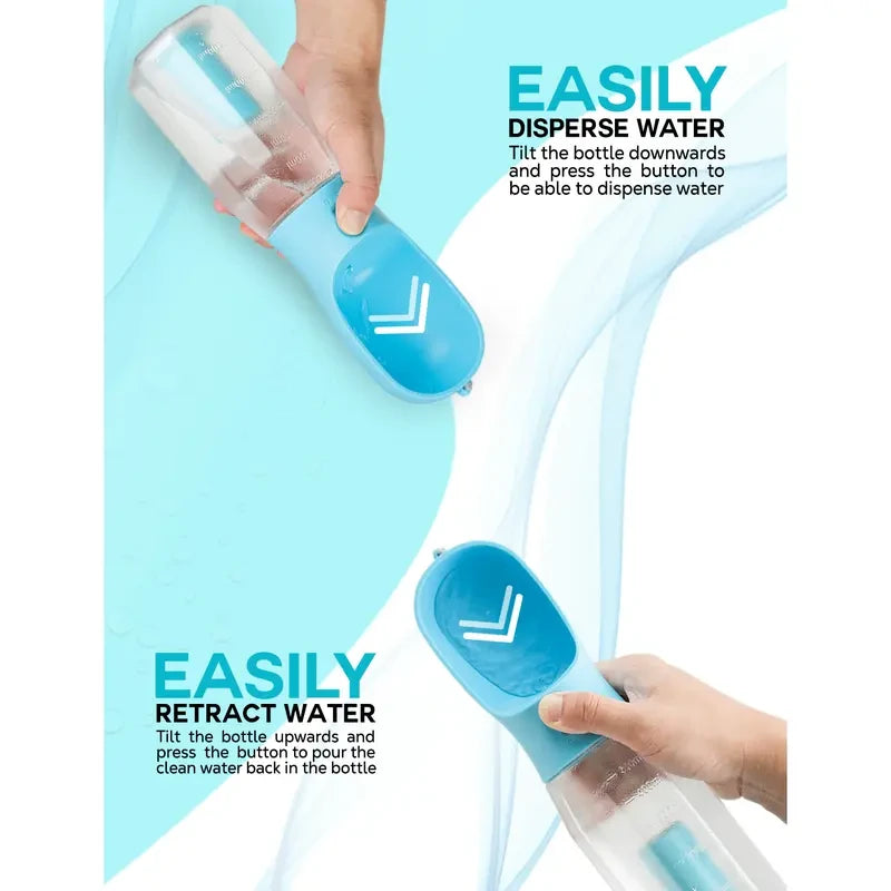 Portable Leak-Proof Pet Water Bottle – Hydration + Snack Bowl in One