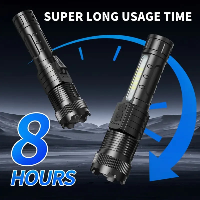 Rechargeable Zoom Camping Flashlight – Ultra-Bright & Long-Lasting