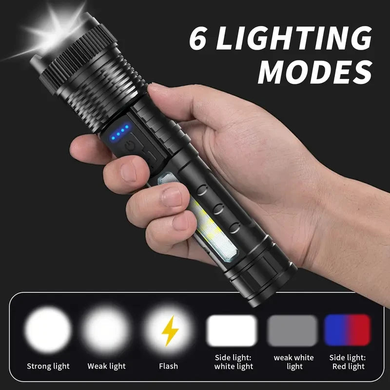 Rechargeable Zoom Camping Flashlight – Ultra-Bright & Long-Lasting