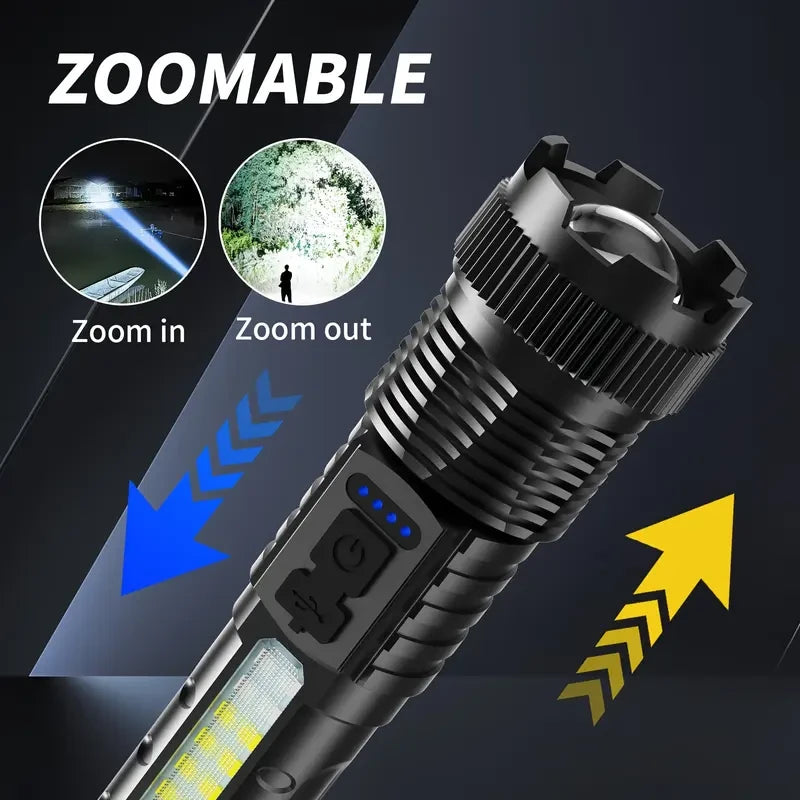 Rechargeable Zoom Camping Flashlight – Ultra-Bright & Long-Lasting