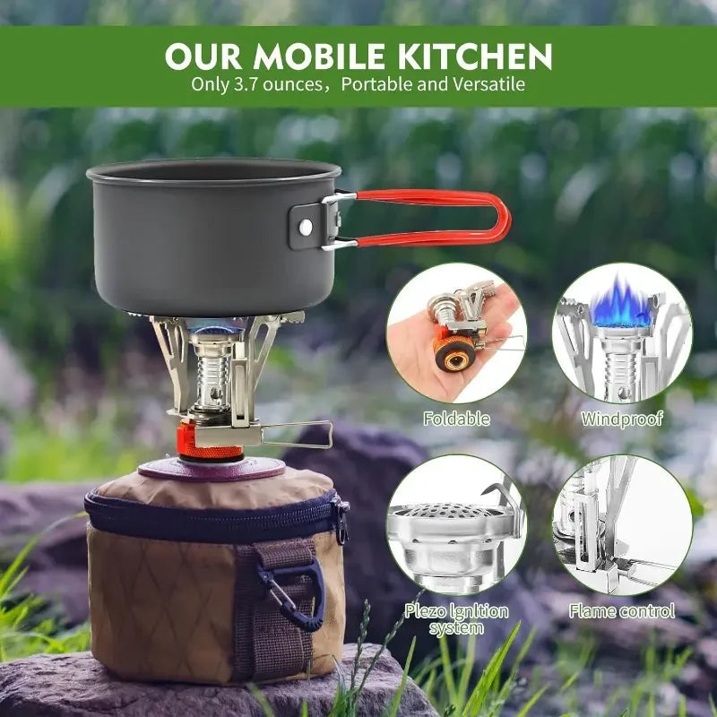 Portable Butane Stove Cookware Set – Hot Meals Anywhere, Any Time