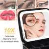 Lighted Travel Makeup Bag with LED Mirror & Adjustable Dividers