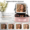 Lighted Travel Makeup Bag with LED Mirror & Adjustable Dividers