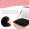 Lighted Travel Makeup Bag with LED Mirror & Adjustable Dividers