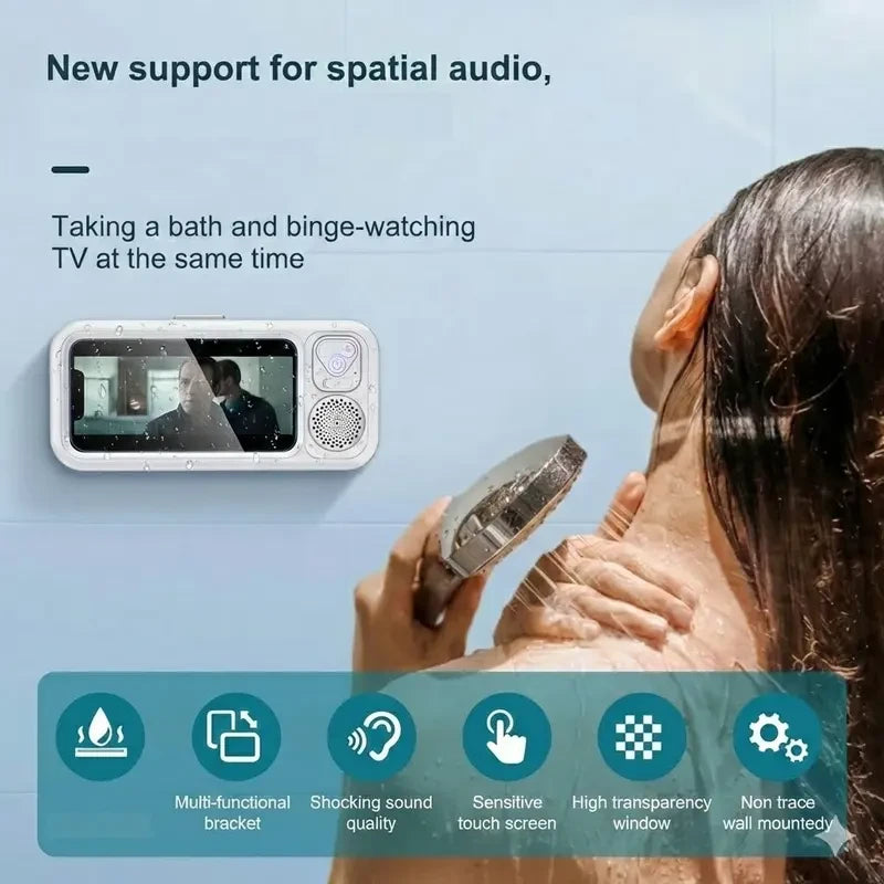 Shower Phone Case with Bluetooth Speaker