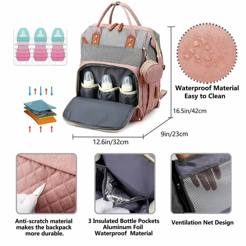 Travel Diaper Tote Backpack