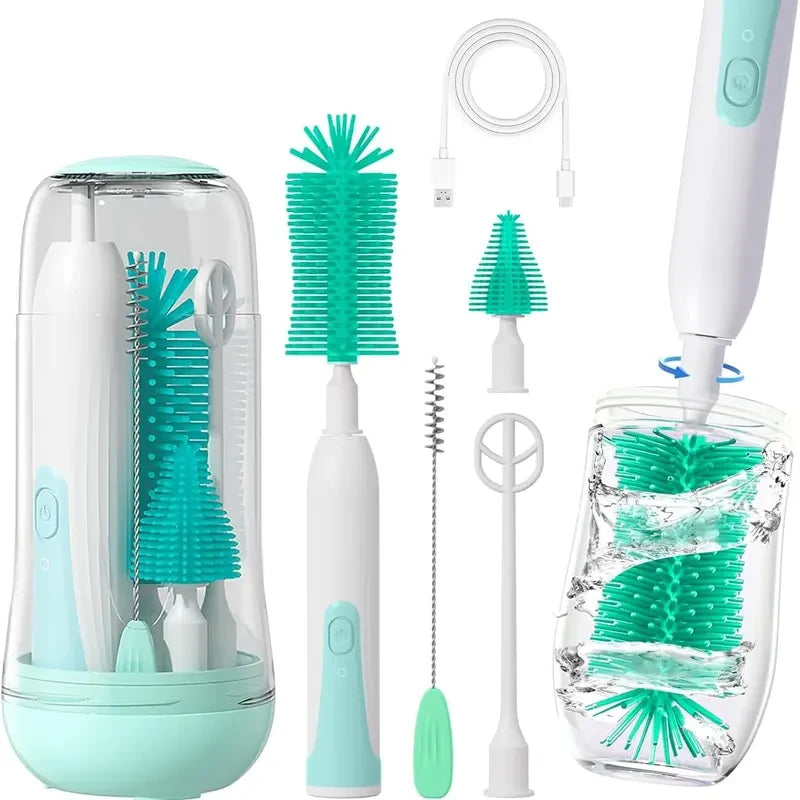 Electric Baby Bottle Cleaning Brush Set
