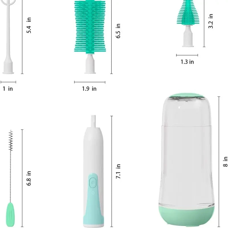 Electric Baby Bottle Cleaning Brush Set