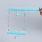 Colorful Cotton Rope Parrot Grinding Perch – Beak Trimming & Foot Exercise Bird Perch