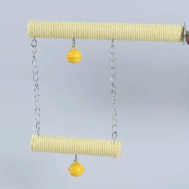 Colorful Cotton Rope Parrot Grinding Perch – Beak Trimming & Foot Exercise Bird Perch