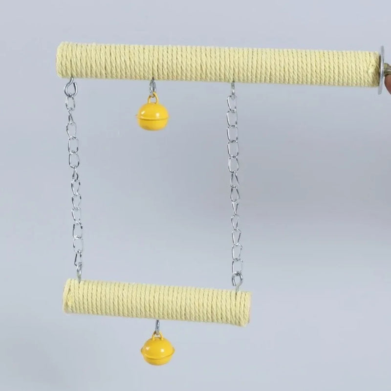 Colorful Cotton Rope Parrot Grinding Perch – Beak Trimming & Foot Exercise Bird Perch