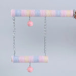 Colorful Cotton Rope Parrot Grinding Perch – Beak Trimming & Foot Exercise Bird Perch