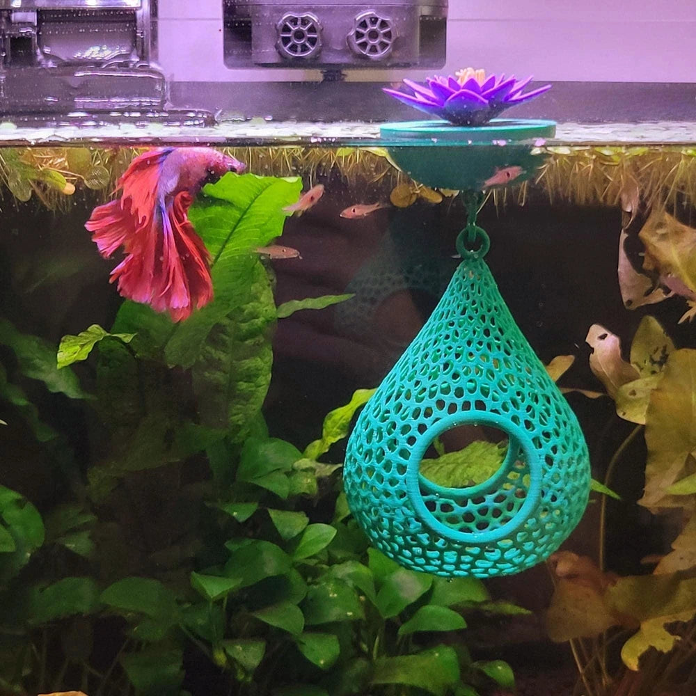 Floating Lily Flower Fish Tank Decor – Artificial Aquarium Plant Ornament