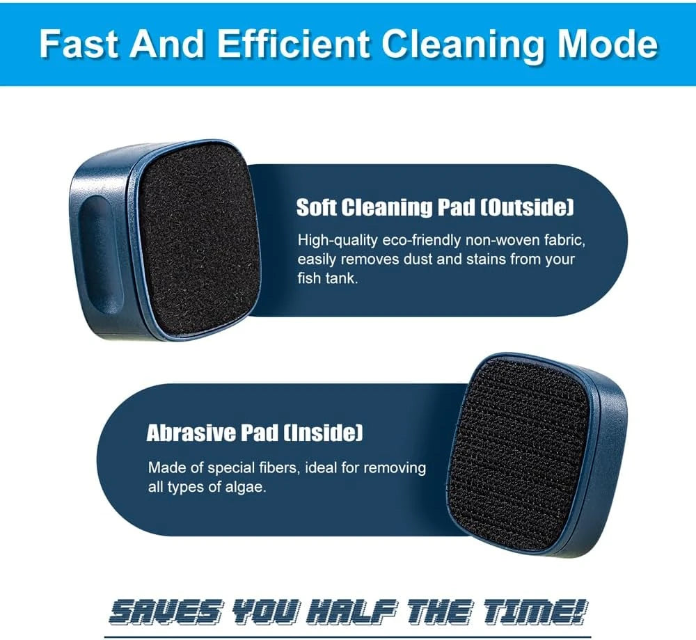 Mini Magnetic Aquarium Glass Cleaner – No-Scratch Algae Scrubber for Fish Tanks