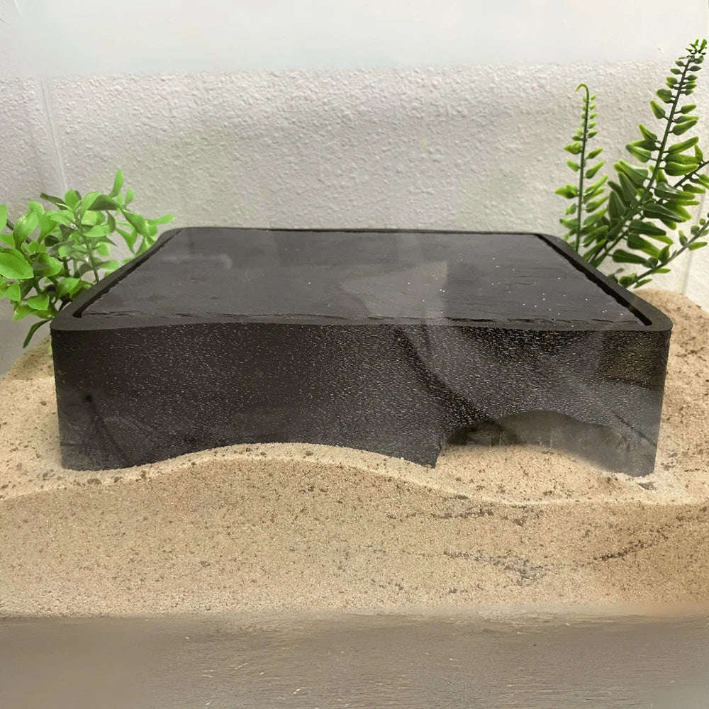 Natural Reptile Slate Basking Platform – Heat-Absorbing Rock for Lizards & Tortoises