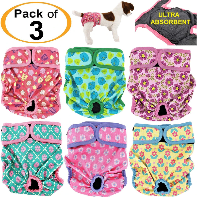 Washable Female Dog Diapers – Reusable, Leak-Proof for Heat & Incontinence.