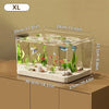 Transparent Desktop Fish Tank – Clear Mini Aquarium for Betta Fish, Shrimp & Home Décor