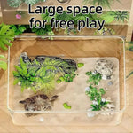 Transparent Desktop Fish Tank – Clear Mini Aquarium for Betta Fish, Shrimp & Home Décor