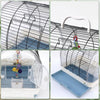 Portable Small Bird Travel Cage – Lightweight Carrier with Wooden Perches for Budgies, Finches & Parakeets