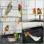 Portable Small Bird Travel Cage – Lightweight Carrier with Wooden Perches for Budgies, Finches & Parakeets