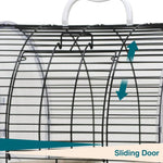 Portable Small Bird Travel Cage – Lightweight Carrier with Wooden Perches for Budgies, Finches & Parakeets