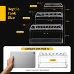 Stackable Reptile Enclosure – Ventilated Slide-Lid Terrarium for Geckos, Spiders & Small Reptiles