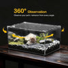 Stackable Reptile Enclosure – Ventilated Slide-Lid Terrarium for Geckos, Spiders & Small Reptiles