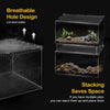 Stackable Reptile Enclosure – Ventilated Slide-Lid Terrarium for Geckos, Spiders & Small Reptiles