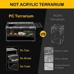Stackable Reptile Enclosure – Ventilated Slide-Lid Terrarium for Geckos, Spiders & Small Reptiles