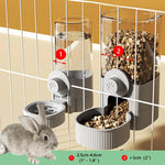Automatic Gravity Rabbit Feeder & Water Dispenser Set – Self-Refilling Food and Water for Rabbits & Small Pets