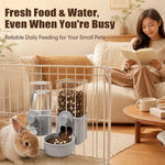 Automatic Gravity Rabbit Feeder & Water Dispenser Set – Self-Refilling Food and Water for Rabbits & Small Pets